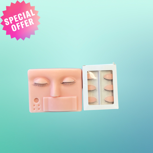 Lash Mannequin Head, Eyelash Mannequin Head with Removable Eyelids, Lash Extension Training
