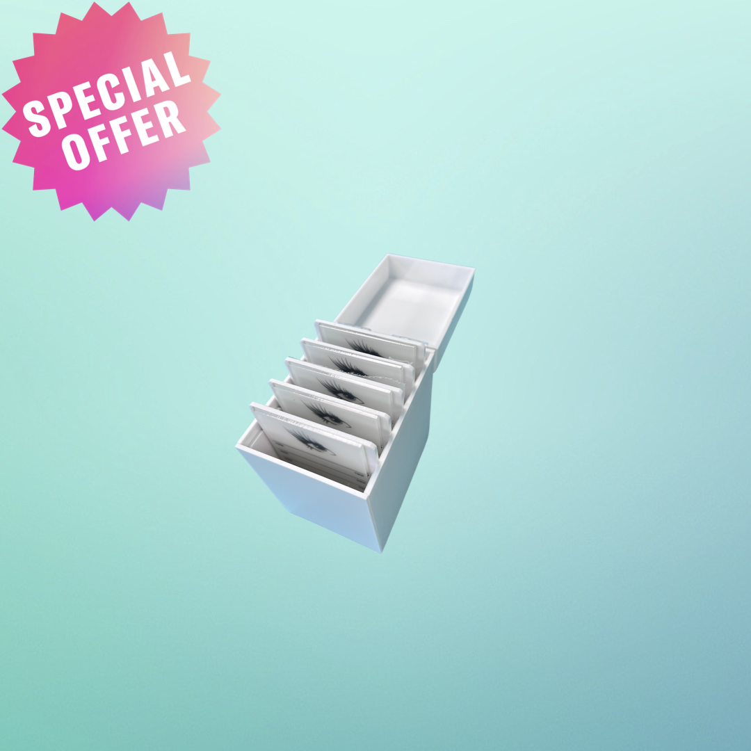 5 Layers Acrylic Eyelash Storage Box, Makeup Organizer False Eyelashes