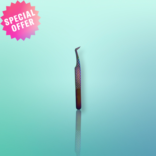 Lash Extension Tweezers Stainless Steel Volume Lash Tweezers Curved Precision Tweezers 90 Degree Angle