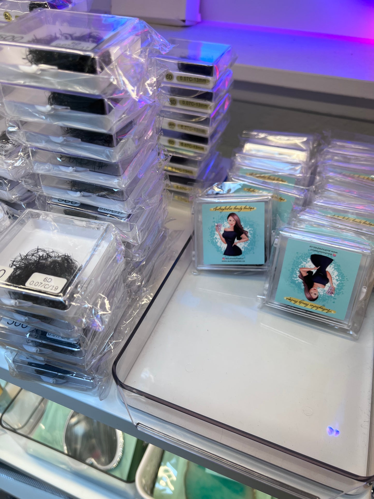 0.05mm C curl 20D Premade fan single box 500 fans