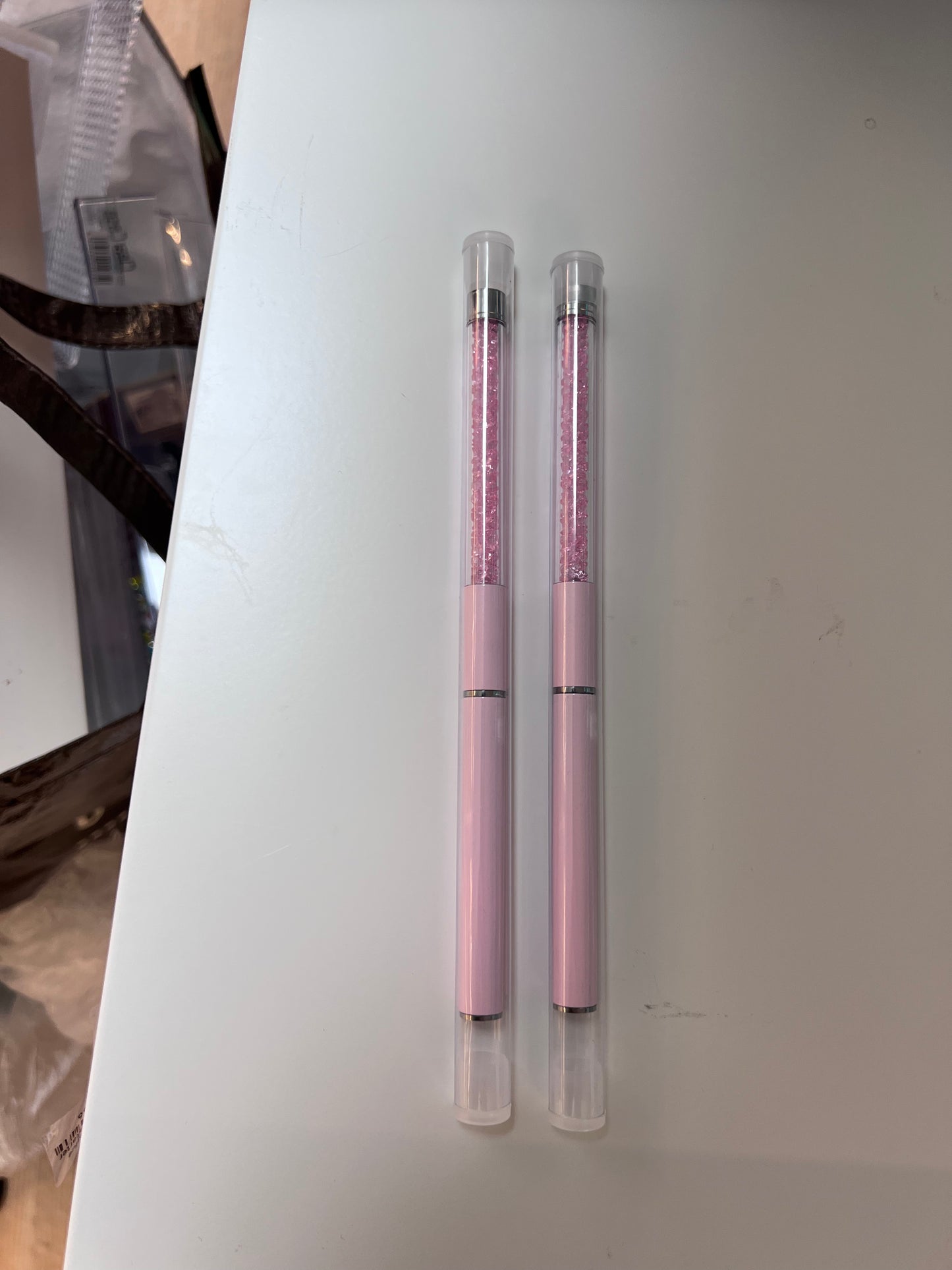 Eyelash Brush, with Cover Rhinestone Decoration Daily Makeup Eyelash Spoolies