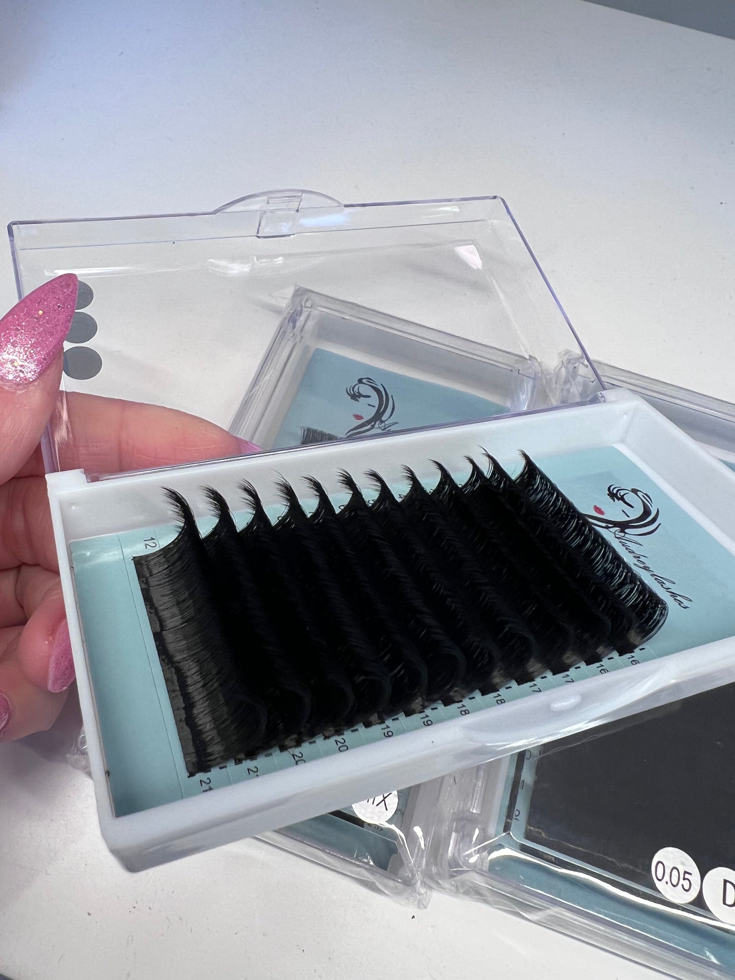 0.03mm Blooming Mixing Tray D /C curl super long length 16-21mm