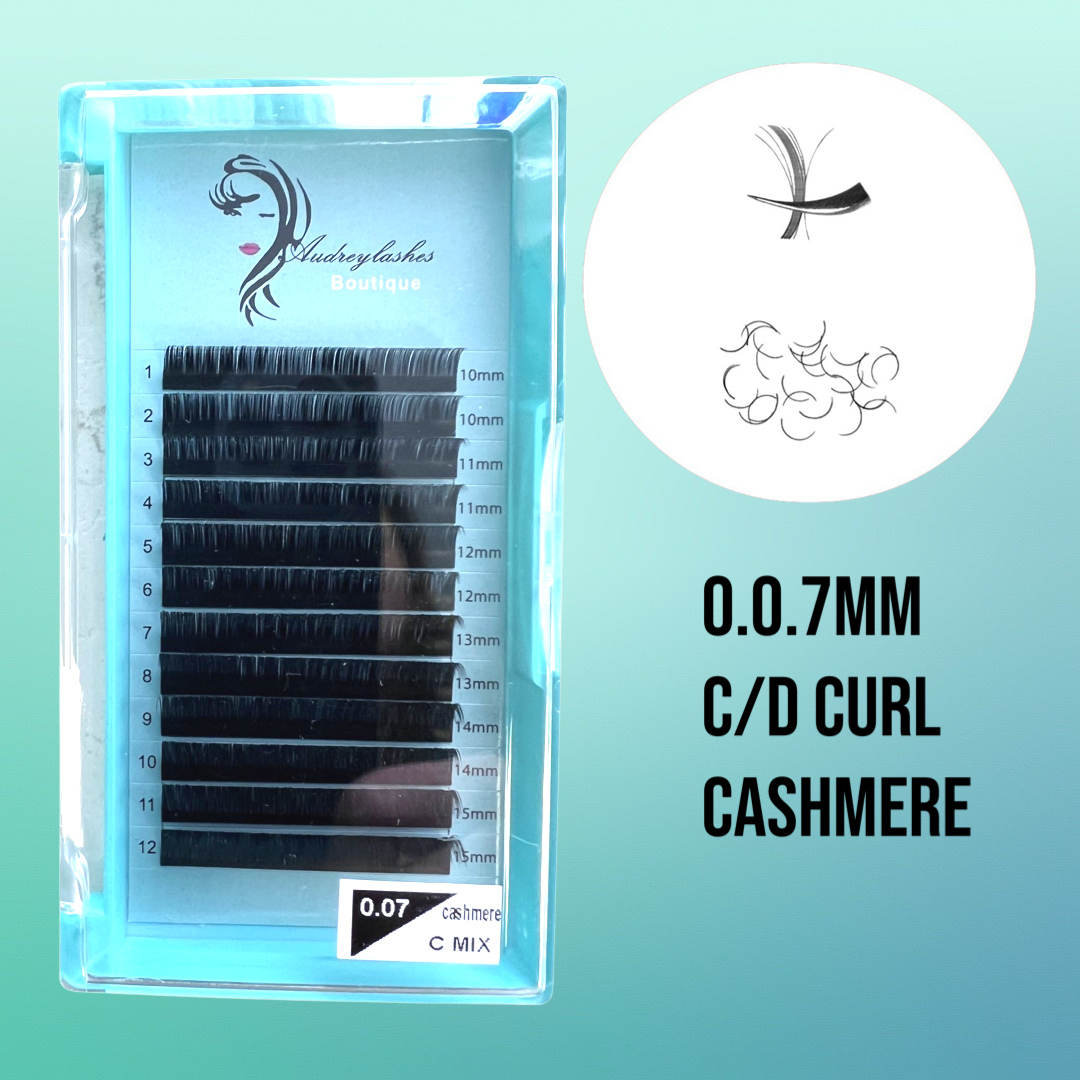 0.07 C/D Single Lashes Mixing Tray 9-15mm