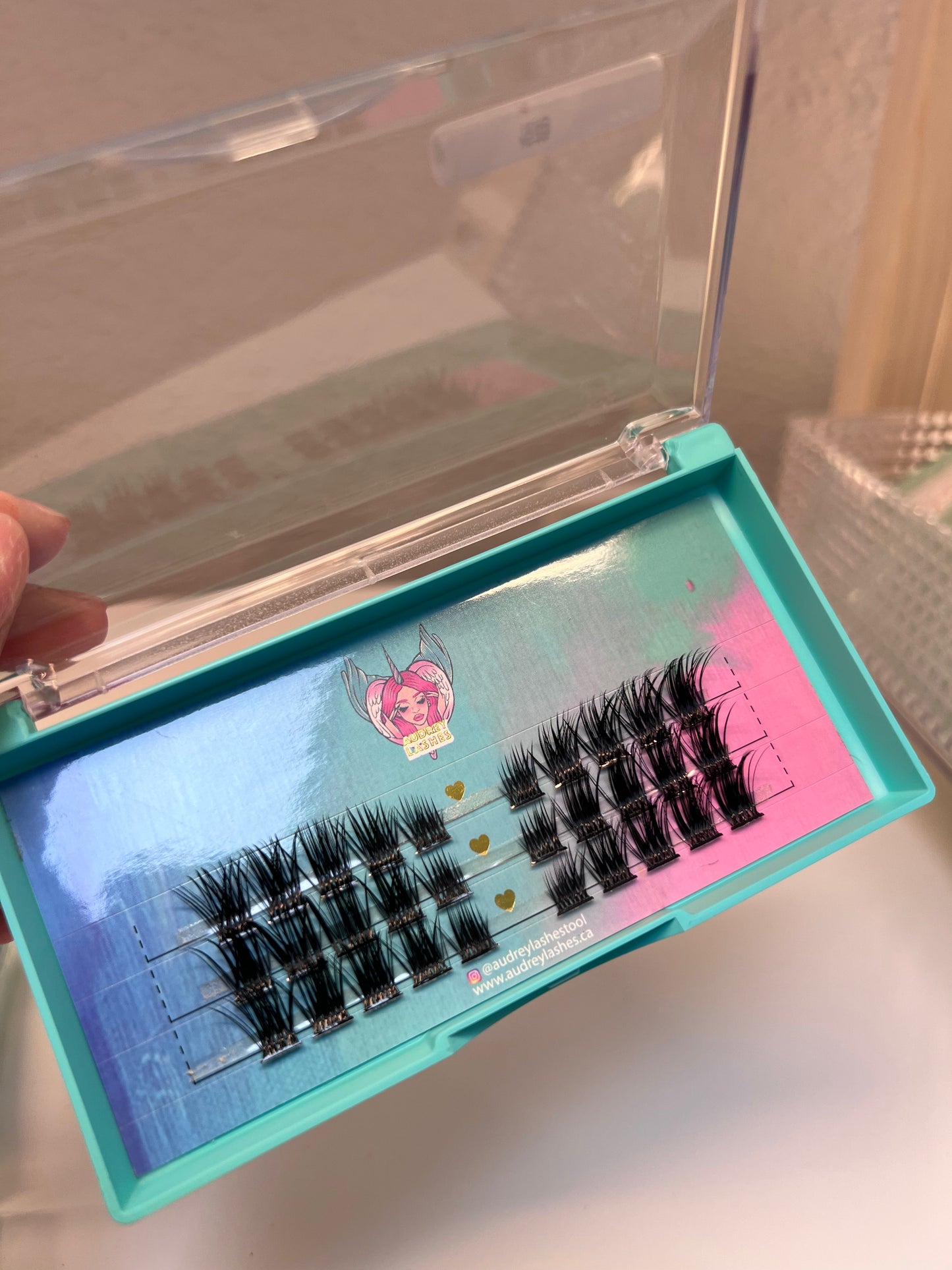 surprise DIY cluster lashes -3rows