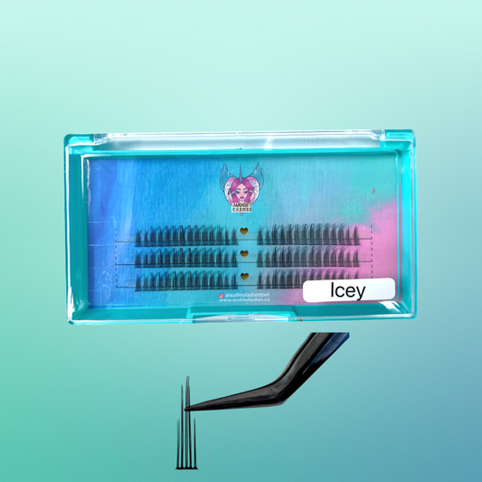 Icey DIY cluster lashes -3Rows