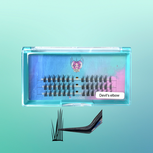 Devil’s elbow DIY cluster lashes -3Rows
