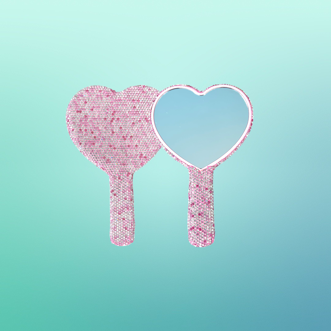 Gems Heart shape mirror