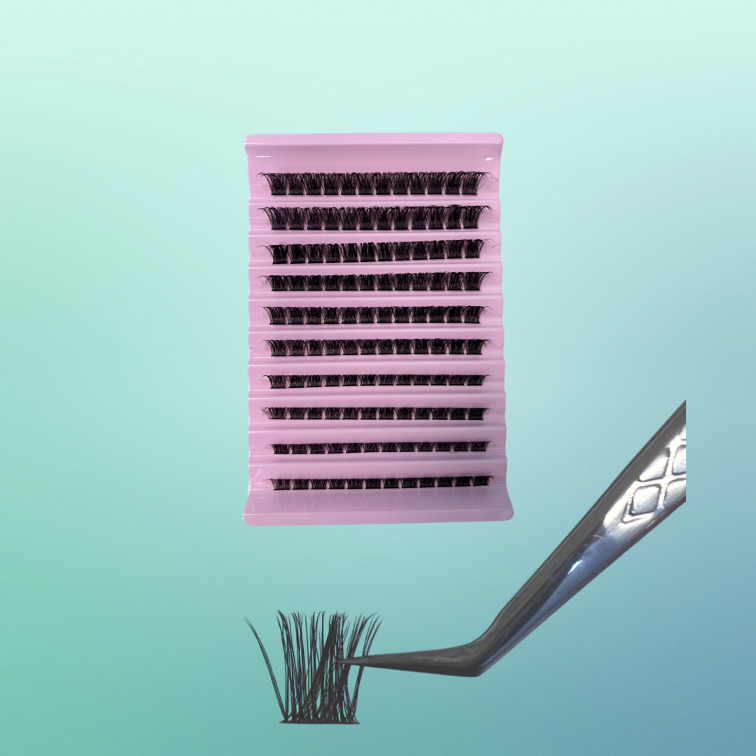 Cluster Lashes Mixing tray 9-18mm 10Rows D04