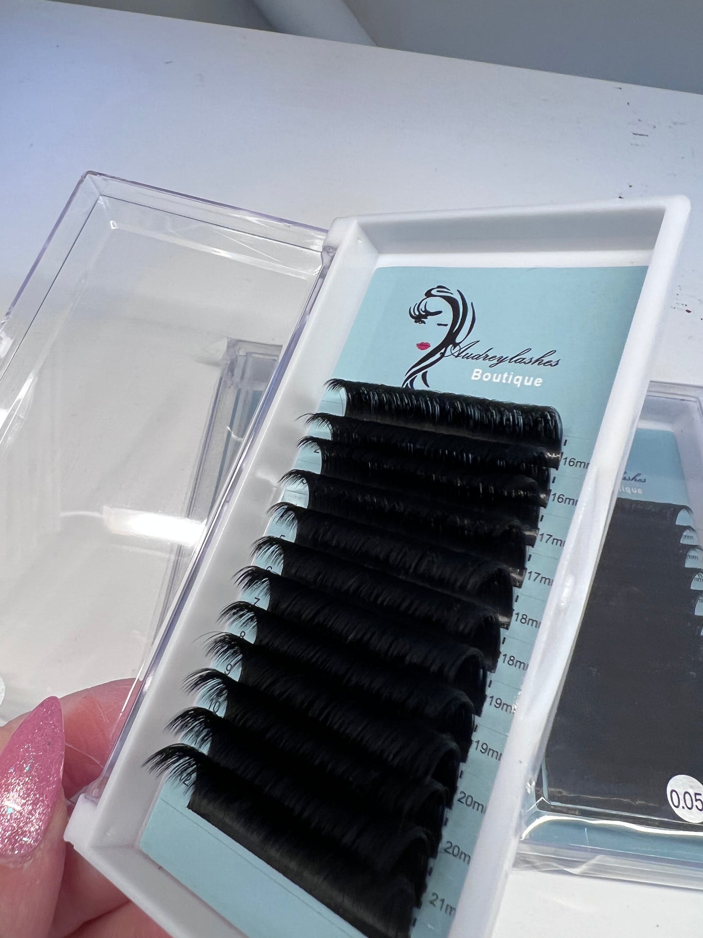 0.05mm Blooming Mixing Tray D curl super long length 16-21mm