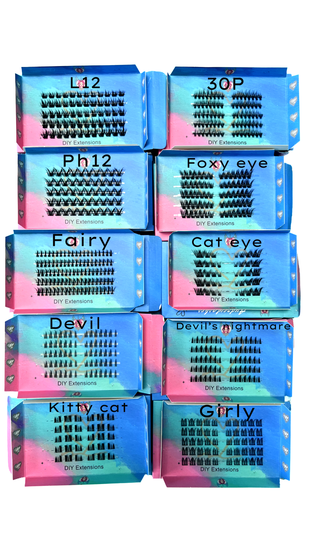 NEW DIY Clusters lashes -5Rows